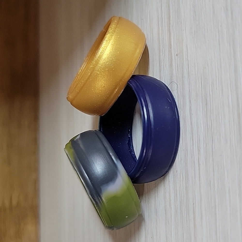 CONTOURED SILICONE BANDS, SET OF 3